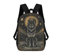sinyumoney Lunar Sentinel Rucksacks 3D Printed Children 17inch Backpacks Fashion Casual Daypack Travel Bags Outdoor Casual Daypack for Boy And Girl