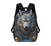sinyumoney Lunar Sentinel Wolf School Bags Large Lightweight Casual Backpack- Perfect for Travel, Work And Daily Use 17inch