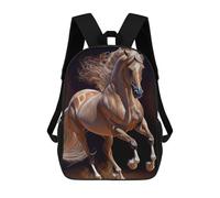 sinyumoney Lusitano Horse Children's Backpacks School Backpack 3D Printed Backpack for Kids Travel Rucksacks Book Bags Kids School Bag 17inch