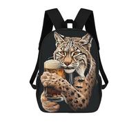 sinyumoney Lynx Beer Ronaldo Backpack, Children's Backpack, Student School Bag, Book Bag, 3D Printed School Bag For Boys And Girls, 17inch