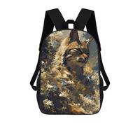 sinyumoney Lynx Lush Backpack 3D Printed Children's School Backpack Kids Travel Backpacks High Capacity Book Bags Children's Backpack Rucksack 17inch