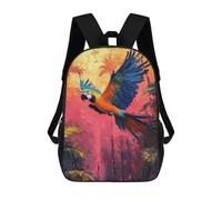sinyumoney Macaw in Flight Backpack School Bag Large School Backpack for Boys for Teenage Girls Boys Women Men 17inch