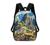 sinyumoney Machu Picchu Landscape 17inch School Bag 3D Printed Children's School Backpack Casual Fashion Travel Backpacks for Kids School Students