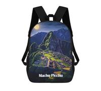 sinyumoney Machu Picchu Night View School Backpack School Bags for Girls Boys Backpack with Pocket Fashion School Bag Kids Backpack 17inch
