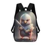 sinyumoney Mad Chick With Sword School Bag 3D Printed Children's School Backpack Casual Fashion Travel Backpacks for Kids School Students 17inch
