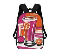 sinyumoney Magenta Summer Drink School Bags Work Laptop Backpack Rucksack Bag for Camping Outdoor Adventures And Daily Travel 17inch
