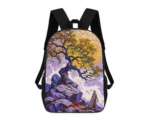 sinyumoney Magic Ancient Tree School Backpack 3D Printed School Bags Boys Girls Laptop Backpack for Kids/Students/Adults 17inch