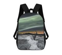 sinyumoney Magic Aurora Backpack School Bag Rucksack for Girls Boys Backpacks Large Capacity Kids Back Pack Lightweight School Bags for Children Students 17inch