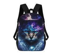 sinyumoney Magic Cat School Backpack 3D Printed Children's 17inch Backpacks Bag Bookbag for Kids Boy Girl Book Bags Kids School Bag Travel Rucksacks