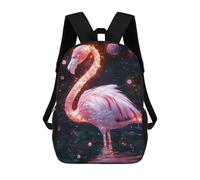 sinyumoney Magic Flamingo Children's School Backpack 3D Printed for Kids Travel Rucksacks Book Bags Kids School Bag 17inch