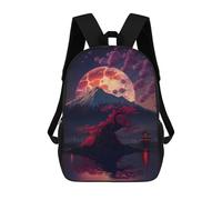 sinyumoney Magic Flowers The Lake 3D Printed 17inch School Bag Children's School Backpack Travel Backpacks Casual Fashion Bag for Kids School Students