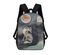 sinyumoney Magic Fox Moon School Backpack Rucksack Casual Daypacks School Work Travel Bag for Men, Women & Teenage Boys 17inch