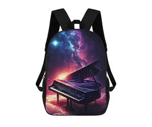 sinyumoney Magic Piano Children's Backpacks School Backpack 3D Printed Backpack for Kids Travel Rucksacks Book Bags Kids School Bag 17inch