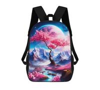 sinyumoney Magic Pink Tree School Backpack Large Water Resistant Laptop Backpack for Boys/Girls/Teenagers 17inch