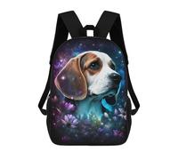 sinyumoney Magical Beagle Dreamscape 3D Printed 17 Inch School Backpack Children's Backpacks 3D Printed Cool Knapsack for Boys Elementary And Middle