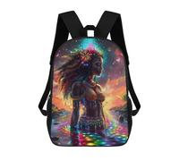 sinyumoney Magical Black Girl School Backpack Business Laptop Rucksack Bag Unisex Casual Daypack for Men, Women & Teenage Boys 17inch
