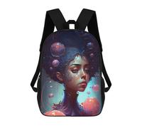 sinyumoney Magical Bubble Portrait Backpack School Daypacks Business Backpack Water Resistant Bookbag for Teenage Girls Boys Women Men 17inch