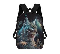 sinyumoney Magical Celestial Lynx Rucksack Water Resistant Travel Backpack Computer Bag for Campus Outdoor Travel Sports 17inch