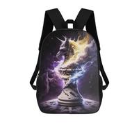 sinyumoney Magical Chess Piece Unleashed Backpack Schoolbags for Boys Girls Casual Sport Daypack Elementary Primary Large Capacity Bookbags 17inch