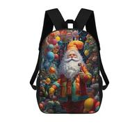 sinyumoney Magical Christmas Wonderland Backpack Kids School Bag Boys Cartoon 3D Print Students Schoolbag Laptop Daypack for Boys Girls 17inch