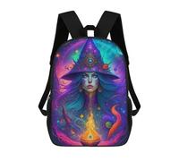 sinyumoney Magical Cosmic Sorceress Backpacks, Kids Backpack Student School Bag 3D Printed Travel Backpacks Fashion Accessory Backpack Children Waterproof School Bags 17inch