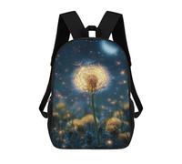sinyumoney Magical Dandelion Night Sky -2 3D Printed School Bag Children's School Backpack Schoolbags Travel Backpacks Casual Fashion Bag for Kids School Students 17inch