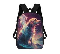 sinyumoney Magical Dog School Bag 3D Printed Backpacks Fashion Kids School Backpack Boys Rucksacks for Boys Middle School Students 17inch