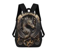 sinyumoney Magical Dragon Art Deco 17 Inch Backpack School Bag Rucksack for Girls Boys Large Capacity Kids Back Pack Lightweight School Bags for Children Students