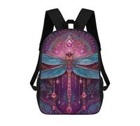 sinyumoney Magical Dragonfly Artwork Backpacks 3D Printed School Bag Casual Kids Fashion School Bag for Boys Middle School Students School 17inch