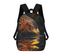sinyumoney Magical Eagle In The Dark Backpacks Kids 17inch School Backpack School Bag 3D Printed School Bag for Boys Elementary And Middle School Students
