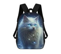 sinyumoney Magical Fantasy Cat Art Print Rucksack Water Resistant Computer Rucksack for Camping Outdoor Adventures And Daily Travel 17inch