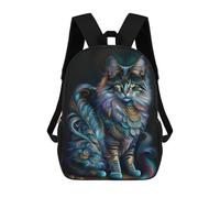 sinyumoney Magical Fantasy Cat Artwork -1 Backpack School Bag Business Laptop Rucksack Bag Unisex Casual Daypack for School/Work/Travel 17inch