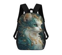 sinyumoney Magical Fantasy Cat Artwork -2 Backpack School Lightweight Airport College Students Back Pack for Girl, Teen Girls 17inch