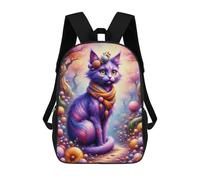 sinyumoney Magical Fantasy Cat Garden Backpack School Large Water Resistant Laptop Backpack for School/Work/Travel 17inch