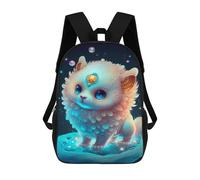 sinyumoney Magical Fantasy Creature 3D Printed 17inch School Bag Children's School Backpack Travel Backpacks Casual Fashion Bag for Kids School Students