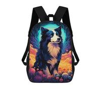 sinyumoney Magical Fantasy Dog Artwork 3D Printed Kids 17inch Backpacks Boys Fashion Travel Backpacks School Bag for Boys Elementary And Middle School Students