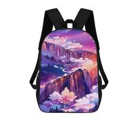 sinyumoney Magical Fantasy Landscape -1 Backpack School Backpack Kids School Bag Large Capacity Kids Backpack for School Rucksack 3D Book Bag Gifts for Kids 17inch