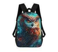 sinyumoney Magical Fantasy Owl Artwork School Backpack Fashion Stationery Backpack Waterproof Casual Daypacks for Men/Women 17inch