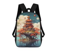 sinyumoney Magical Floating Village School Backpack Water Resistant Computer Rucksack for Teenage Girls Boys Women Men 17inch