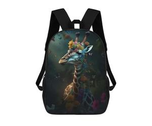 sinyumoney Magical Floral Giraffe School Bags Water Resistant Travel Backpack Computer Bag for Campus Outdoor Travel Sports 17inch