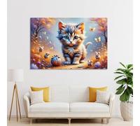 sinyumoney Magical Forest Adventure with Cute Creatures Bathroom Prints for Walls for Teens Girl Women Living Room Decoration Large Canvas Wall Art for Living Room 12x18inch(30x45cm)