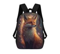 sinyumoney Magical Forest Fox Artwork-2 Children's Backpacks School Backpack 3D Printed for Kids Travel Rucksacks Book Bags Kids 17inch School Bag