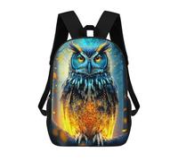 sinyumoney Magical Forest Owl Backpack School Bag Large School Backpack for Boys for Camping Outdoor Adventures And Daily Travel 17inch