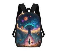 sinyumoney Magical Forest Portal School Bags Large Lightweight Casual Backpack for Camping Outdoor Adventures And Daily Travel 17inch