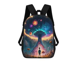 sinyumoney Magical Forest Portal School Bags Large Lightweight Casual Backpack for Camping Outdoor Adventures And Daily Travel 17inch