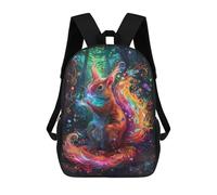 sinyumoney Magical Forest Squirrel Art Print Backpack School Bag Work Laptop Backpack Rucksack Bag for Boys/Girls/Teenagers 17inch