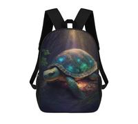 sinyumoney Magical Forest Turtle Art Print School Backpack Business Durable Laptop Bag for Camping Outdoor Adventures And Daily Travel 17inch