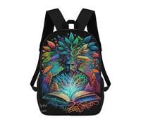 sinyumoney Magical Forest Whispers Children's Backpack, Schoolbag Large Capacity Students Bookbag Rucksack Knapsack for Boys Girls Adults Teen 17inch