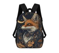 sinyumoney Magical Fox Art Print -3 School Backpack High Secondary School Bags Casual Backpack for Girl, Teen Girls 17inch