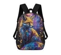 sinyumoney Magical Fox Art Print-7 Backpack School Bag Rucksack Casual Daypacks School Work Travel Bag for Teenage Girls Boys Women Men 17inch